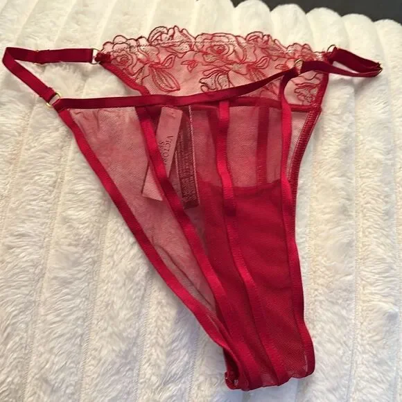 NWT Victoria’s Secret Very Sexy Midnight Affair Embroidery Brazilian Panty- Med - Picture 7 of 7